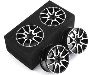Powerhobby 1/10 Touring Car Aluminum Wheels Black (4) 12mm Hex