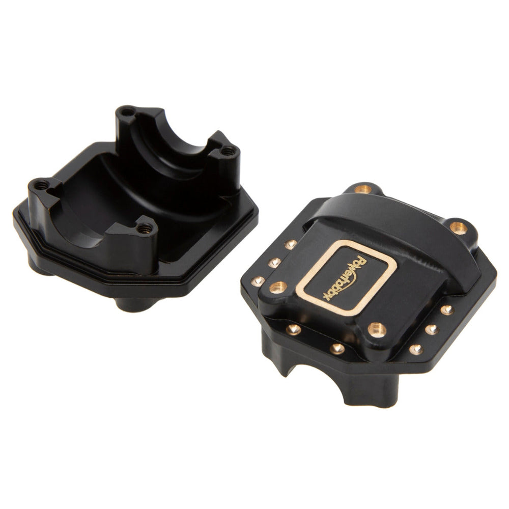 Powerhobby Brass Front / Rear Axle Differential Covers Axial SCX10 II / Plastic Axles