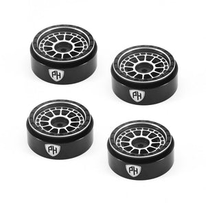 Powerhobby 1.0" Aluminum Wheels Black / Silver (4) 1/24 Rock Crawler