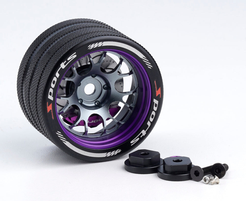 Powerhobby Aluminum Steering Wheel Purple Airtronics M12