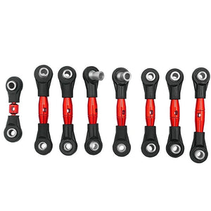 Powerhobby Aluminum Tie Rod & Steering Link Set Red FOR Traxxas 4-Tec 2.0