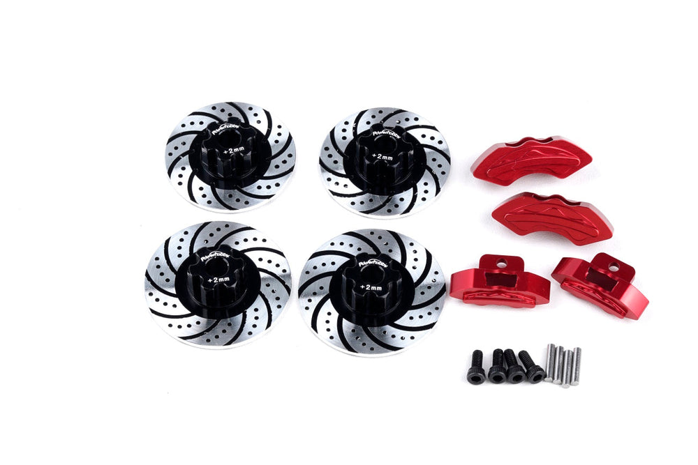 Powerhobby Aluminum Brake Disc w/ Red Calipers FOR Traxxas 4-Tec