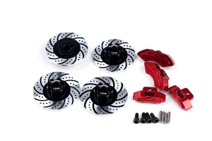 Powerhobby Aluminum Brake Disc w/ Red Calipers FOR Traxxas 4-Tec