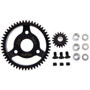 Powerhobby Hardened Steel 32P 50T 0.8M Spur Gear w 18T Pinion FOR Traxxas Slash 2WD