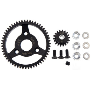 Powerhobby Hardened Steel 32P 55T 0.8M Spur Gear w 18T Pinion FOR Traxxas Slash 2WD