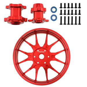 Powerhobby 7075 Aluminum Rear Wheel w Hubs Red Losi Promoto MX