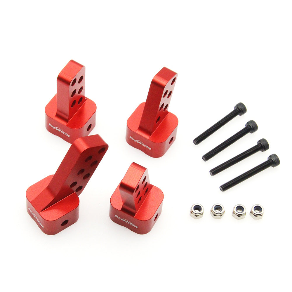 Powerhobby Aluminum Rear Link Riser AR45 Axles RED Axial SCX10 III