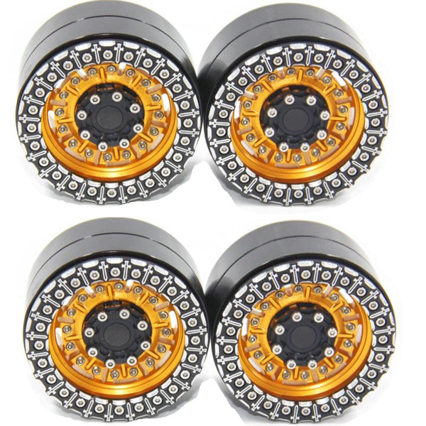 Powerhobby Aluminum 2.2" Beadlock Wheels Gold (4) 1/10 Rock Crawler
