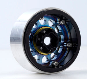 Powerhobby Aluminum 1.9" Beadlock Wheels Titanium (4) 1/10 Rock Crawler