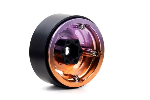 Powerhobby B6 Aluminum 1.9 Beadlock Wheels Orange / Purple (4) 1/10 Rock Crawler