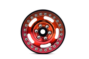Powerhobby B6 Aluminum 1.9 Beadlock Wheels Orange / Red (4) 1/10 Rock Crawler