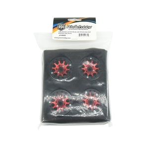 Powerhobby Aluminum 1.55" Beadlock Wheels Red (4) 1/10 Rock Crawler