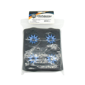 Powerhobby Aluminum 1.55" Beadlock Wheels Blue (4) 1/10 Rock Crawler