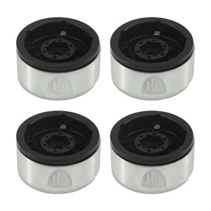 Powerhobby Aluminum 1.55" Beadlock Wheels Black (4) 1/10 Rock Crawler