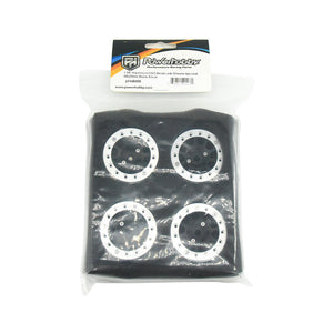 Powerhobby Aluminum 1.55" Beadlock Wheels Black (4) 1/10 Rock Crawler