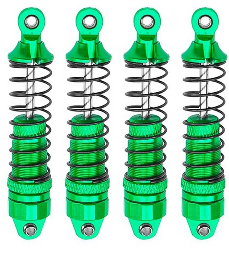 Power Hobby Aluminum Front & Rear Shocks, for Arrma Grom, Green, 4pcs