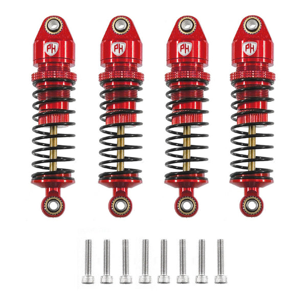 Powerhobby Aluminum Front &amp; Rear Shocks (4) Arrma Grom Red