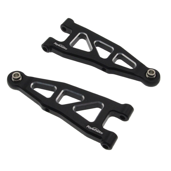 Powerhobby Aluminum Front Lower Arms Black Arrma Granite / Typhon GROM