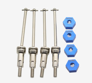 Powerhobby Front & Rear CVD Axles Drive Shafts Silver Arrma Grom Granite / Typhon