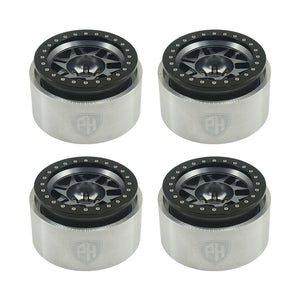 Powerhobby 1.9" 10MM Offset Aluminum Wheels Titanium (4) 1/10 Crawler