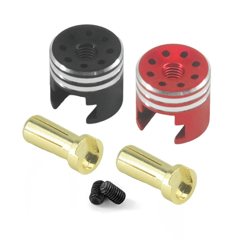 Power Hobby Heatsink Bullet Plug Grips w/ 5mm Bullets, Low Profile, 14mm