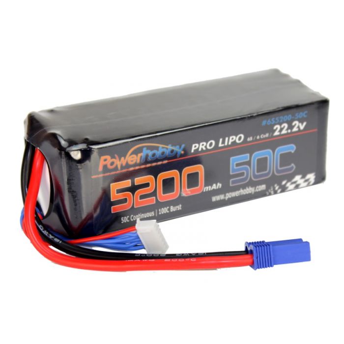 Power Hobby 6S 22.2V 5200MAH 50C W EC5