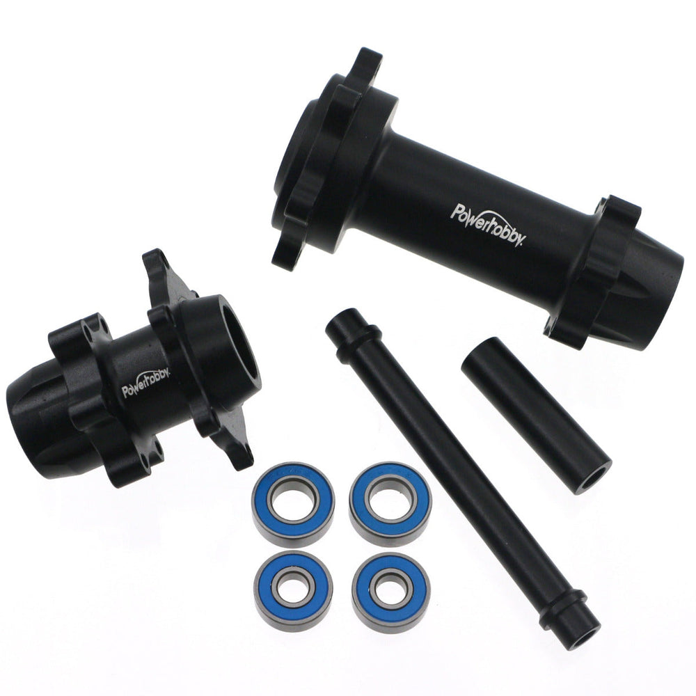 Powerhobby 7075 Aluminum Front & Rear Wheel Hubs Black Losi Promoto MX