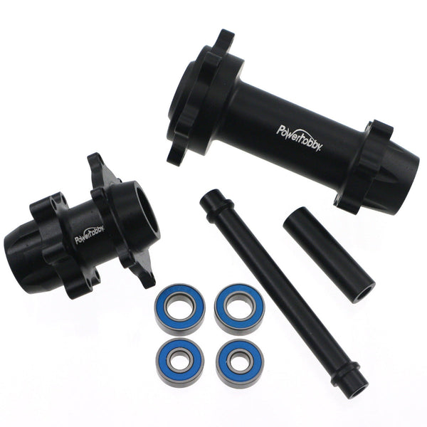 Powerhobby 7075 Aluminum Front & Rear Wheel Hubs Black Losi Promoto MX