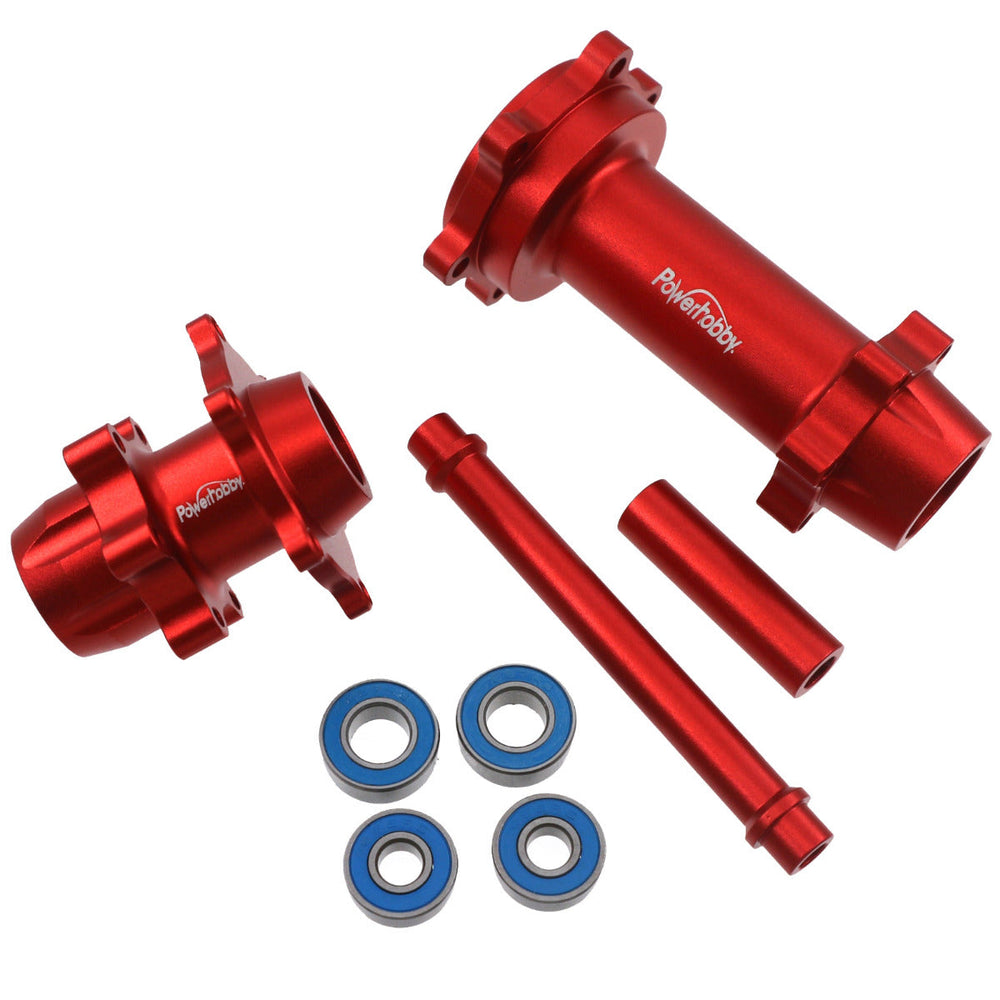 Powerhobby 7075 Aluminum Front & Rear Wheel Hubs Red Losi Promoto MX