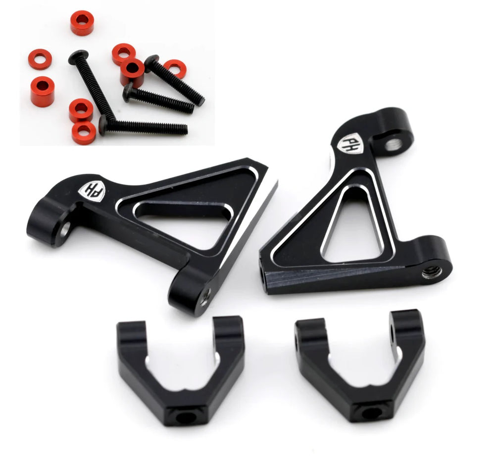 Aluminum Front Upper Arms Set, Black, for Kyosho 1/10 Fazer