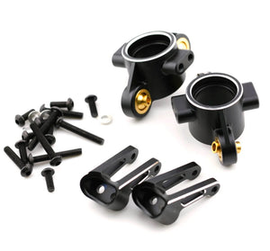 Aluminum HD Front Hub Set, Black, for Kyosho Fazer / Mad