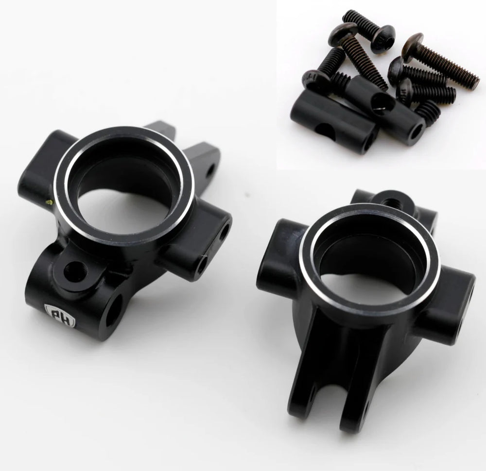 Aluminum HD Rear Hub Set, Black, for Kyosho Fazer / Mad