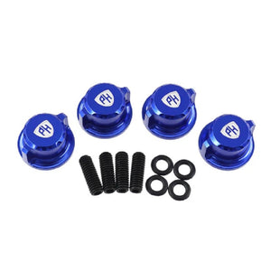 Power Hobby Aluminum Body Mount Thumb Screws Nuts, Blue, for Traxxas