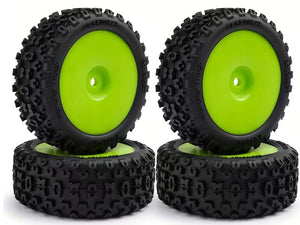 Arrma Typhon Grom Mounted Tires / Wheels (4) Green