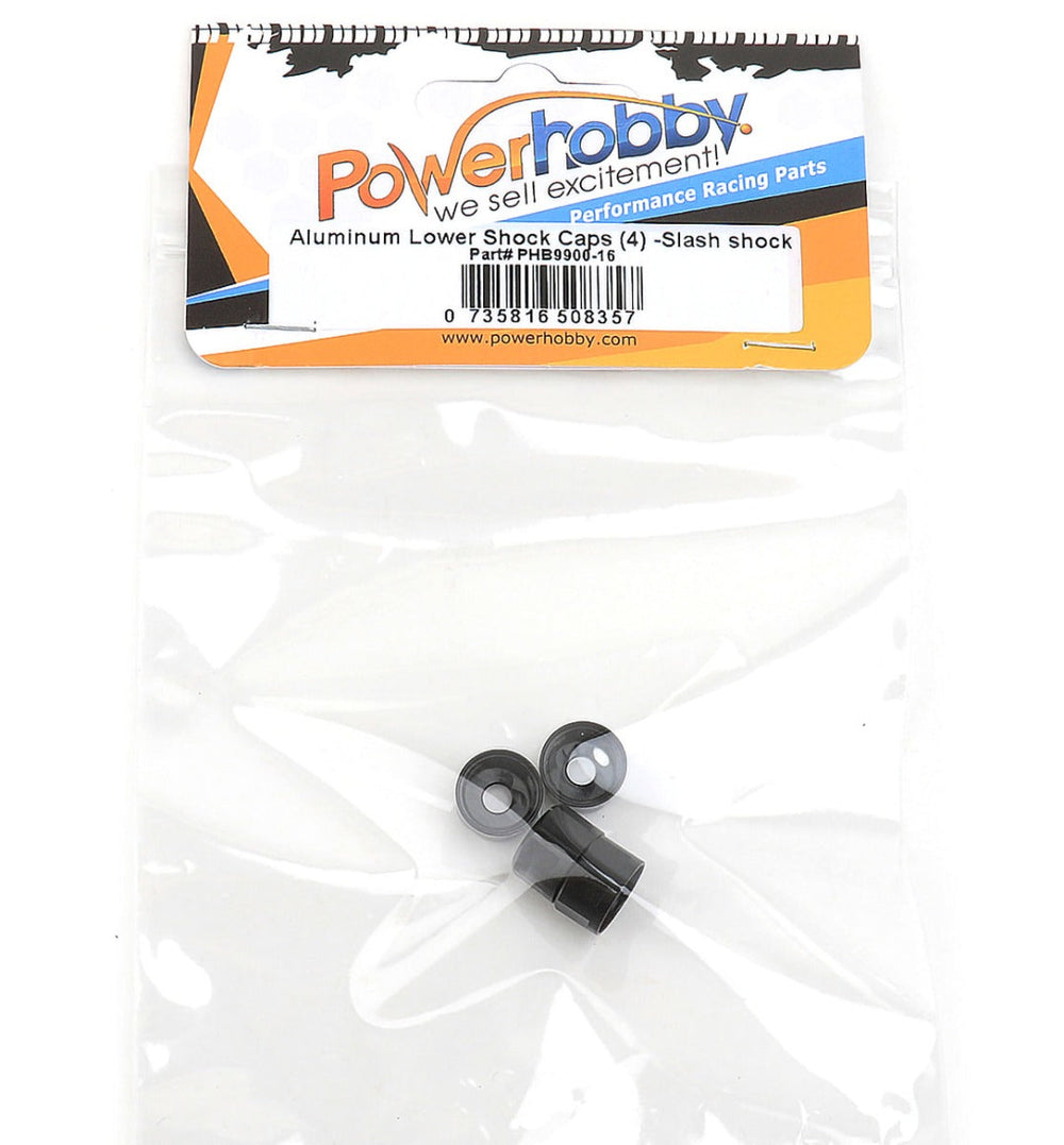 Powerhobby Aluminum Lower Shock Caps (4) XTREME FOR Slash Shocks
