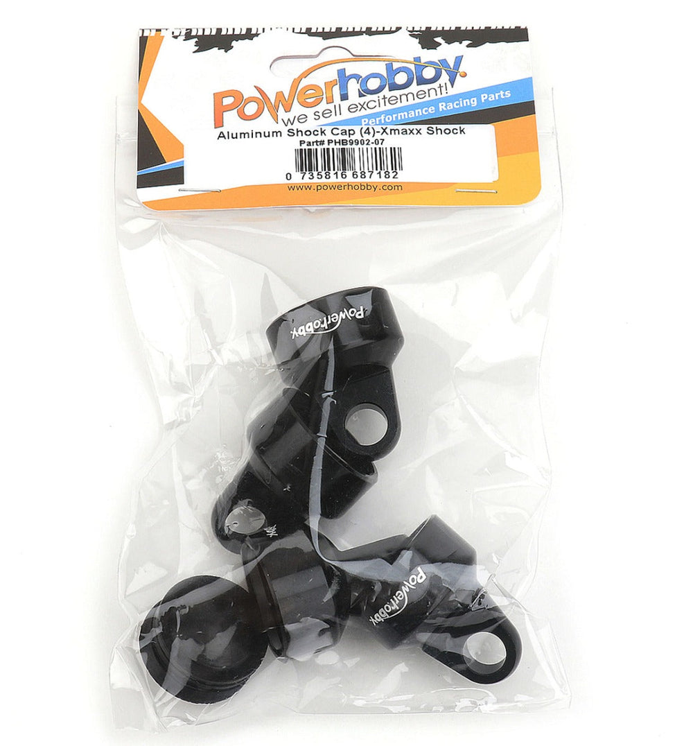 Powerhobby Aluminum Shock Caps (4) XTREME X-Maxx Shocks
