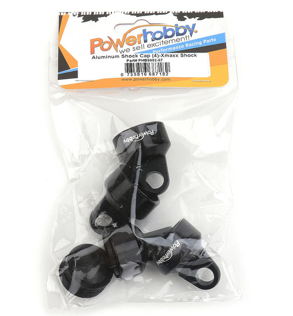 Powerhobby Aluminum Shock Caps (4) XTREME X-Maxx Shocks