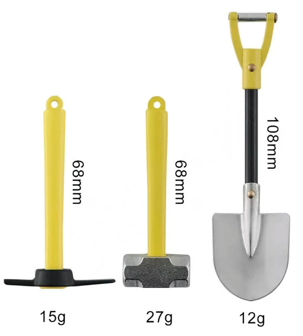 Powerhobby Metal AXE  / Hammer / Pickaxe Yellow 1/10 Rc Rock Crawler Accessory