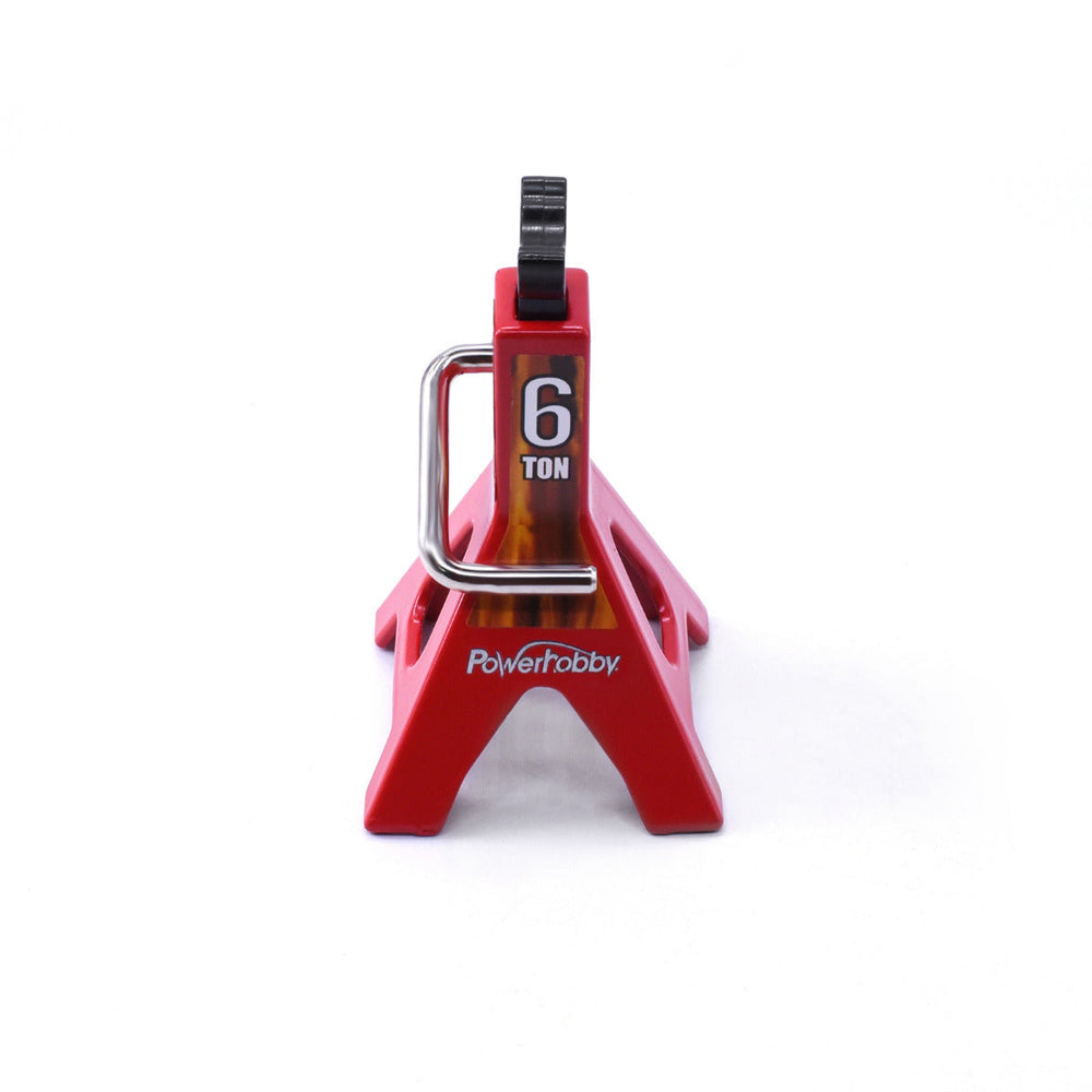 Powerhobby 3/6 Ton RC Scale Adjustable Height Metal Jack Stand RED