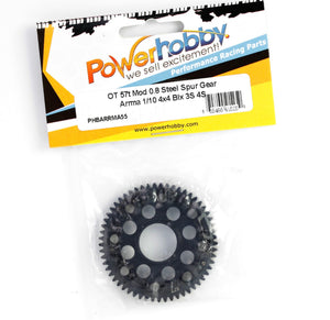 Powerhobby Hardened Steel 0.8MOD 57T Spur Gear Arrma 4S Kraton / Outcast