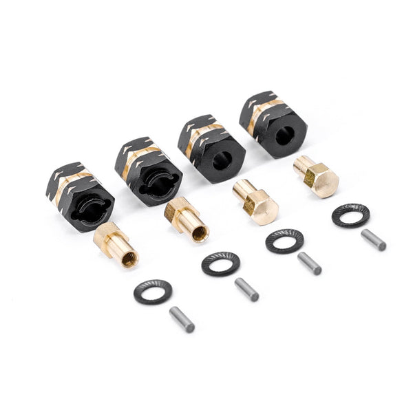 Powerhobby Brass Wheel Hex Adaptor (4) Associated Enduro24