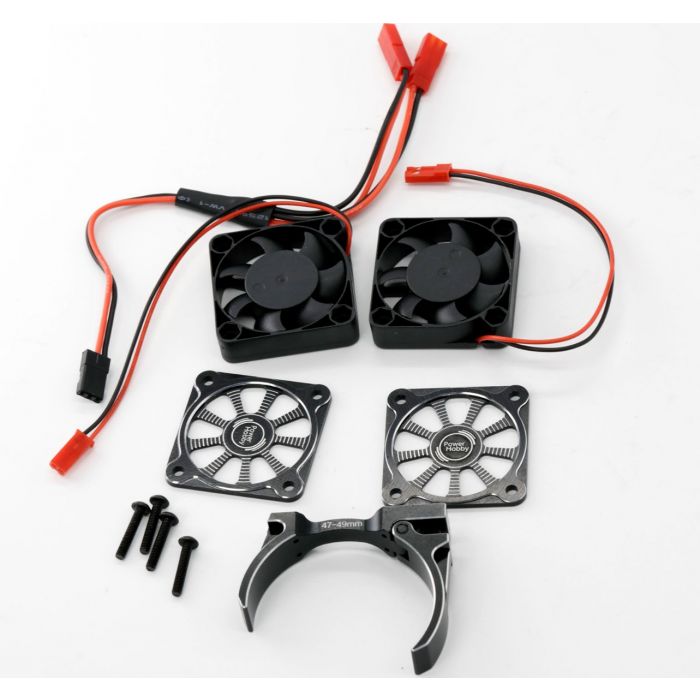 Power Hobby 1/8 Aluminum Heatsink 40mm Dual High Speed Cooling Fans