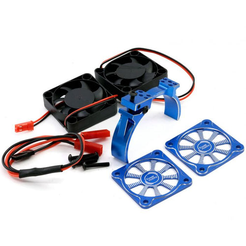 Power Hobby 1/8 Aluminum Heatsink 40mm Dual High Speed Cooling Fans