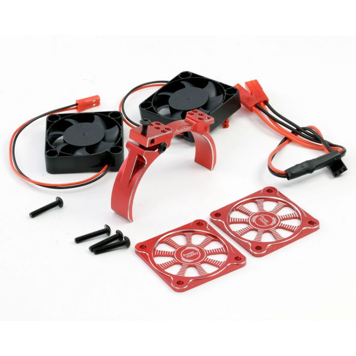 Power Hobby 1/8 Aluminum Heatsink 40mm Dual High Speed Cooling Fans