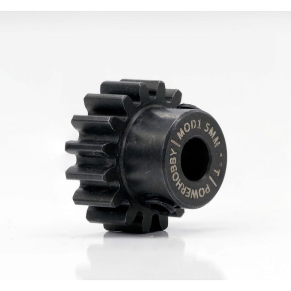 Power Hobby Hardened Steel 15T Mod1 5mm Pinion Gear with 2 Grub Screws