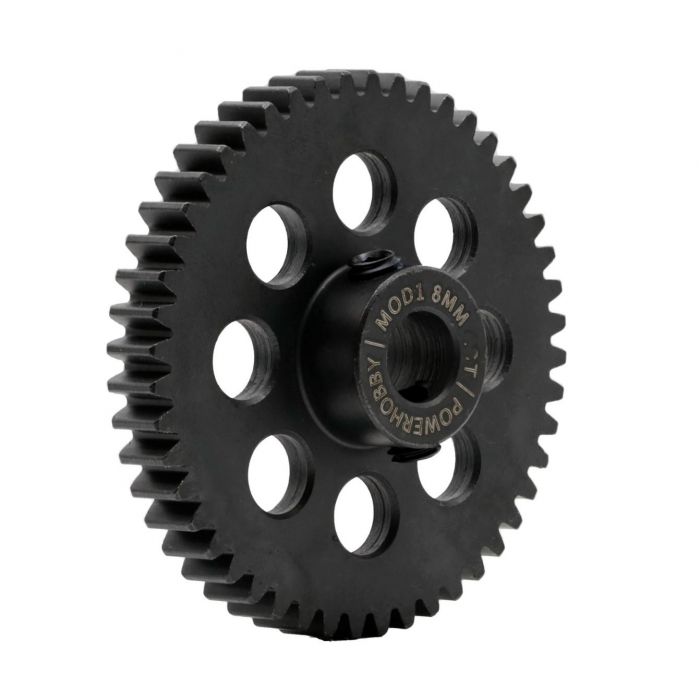 Power Hobby Hardened Steel 27T Mod1 8mm Pinion Gear with 2 Grub Screws