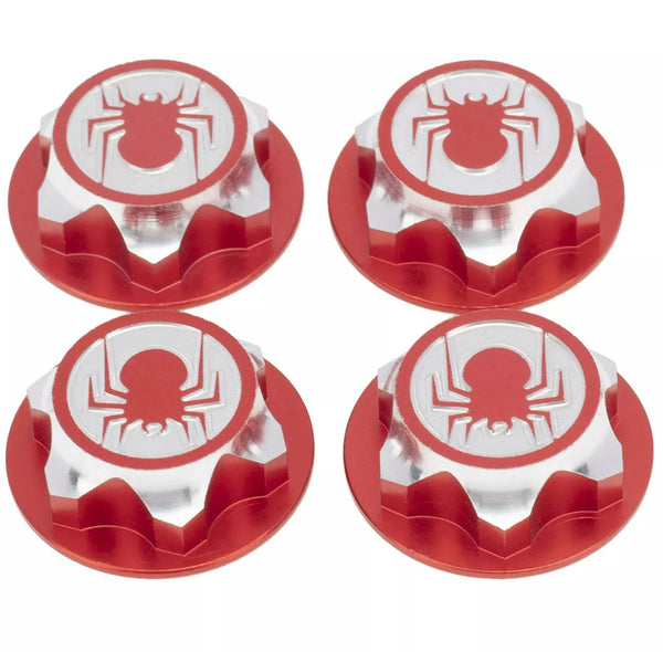 Powerhobby 1/8 Aluminum 17mm Wheel Nuts 4pcs Red