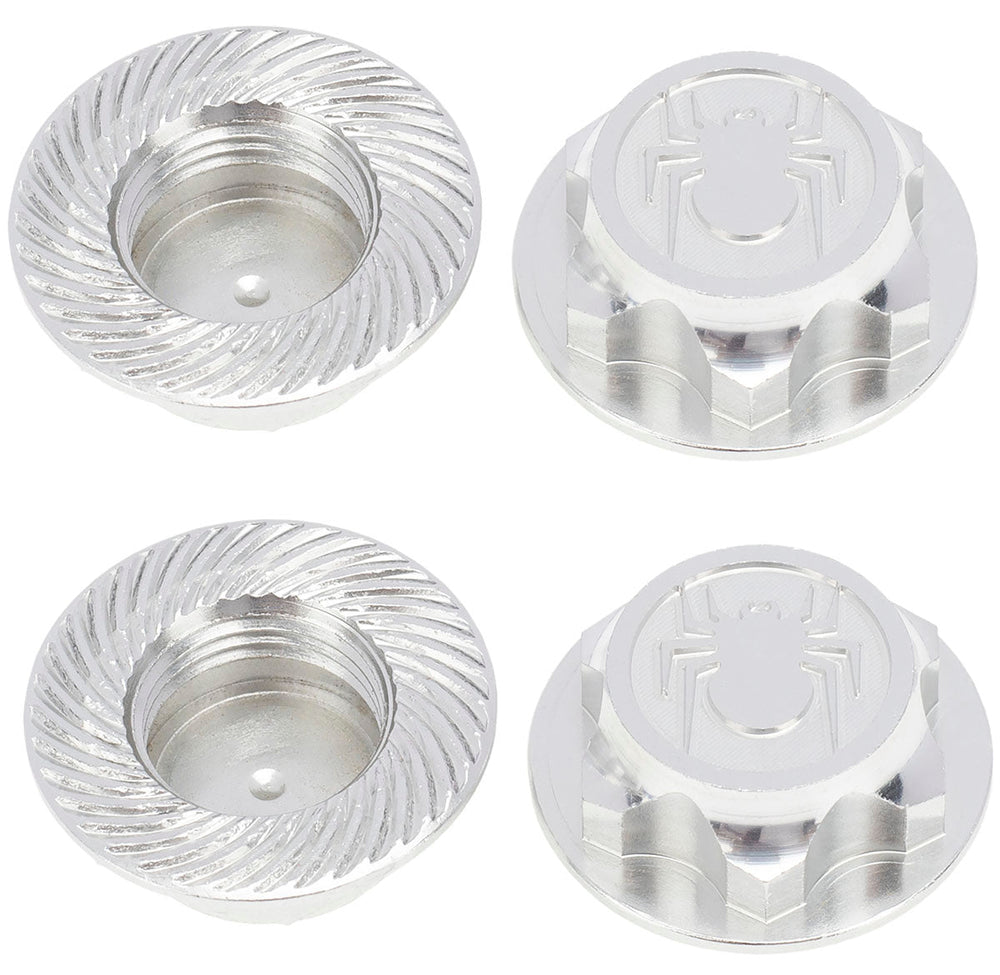 Powerhobby 1/8 Aluminum 17mm Wheel Nuts 4pcs Silver