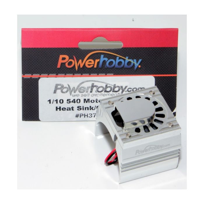 Power Hobby Aluminum Motor Heatsink Cooling Fan 1/10 540 / 550