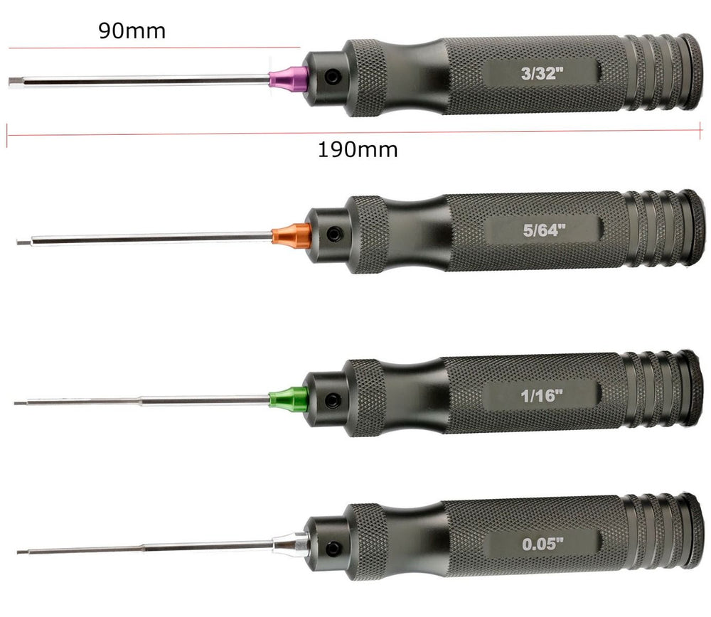 Power Hobby Pro Series Magnetized Hex Tool Set Standard 0.05", 1/16",
